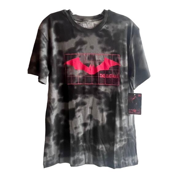 DC Comics BATMAN Graphic T SHIRT MED Men's Women's TEE Black Tie Dye 100% Cotton - Picture 6 of 9